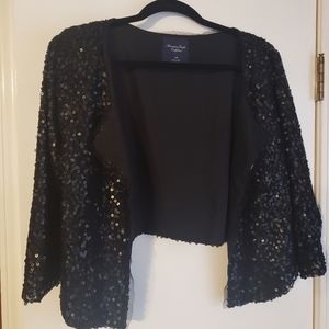Cropped sequin jacket